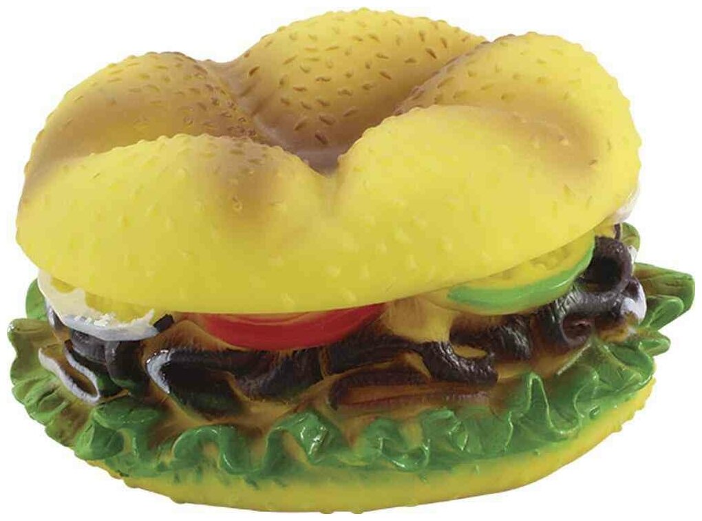 Triol игрушка для собак из винила "Гамбургер большой", 135 мм - фотография № 1