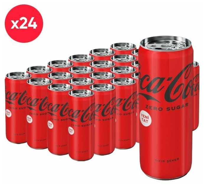 Газированный напиток Coca-Cola Zero Sugar (без сахара) , 330 мл (24 шт)