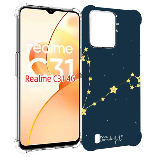 Чехол MyPads знак зодиака рыбы 1 для OPPO Realme C31 задняя-панель-накладка-бампер чехол mypads знак зодиака лев 1 для oppo realme c31 задняя панель накладка бампер