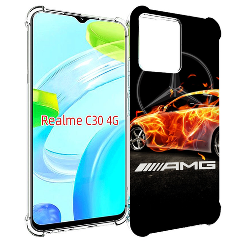 Чехол MyPads АМГ мужской для Realme C30 4G / Narzo 50i Prime задняя-панель-накладка-бампер