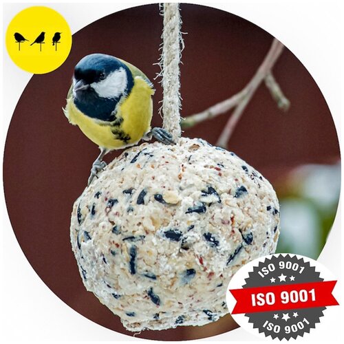 Большой питательный шар для птиц на веревке. /450 гр./5 шт. /