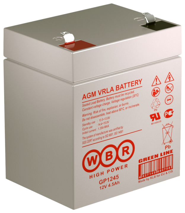 Аккумуляторная батарея для ИБП Wbr GP1245 (12V16W)