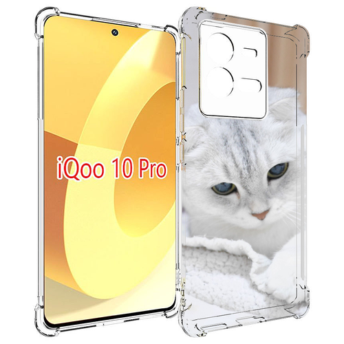 Чехол MyPads кошка чаузи для Vivo iQOO 10 Pro задняя-панель-накладка-бампер