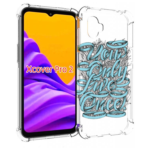 Чехол MyPads слова из ленты абстракция для Samsung Galaxy Xcover Pro 2 задняя-панель-накладка-бампер