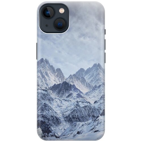 Силиконовый чехол на Apple iPhone 14 Plus / Эпл Айфон 14 Плюс с рисунком Снежные горы силиконовый чехол на apple iphone 14 plus эпл айфон 14 плюс с рисунком снежные горы и лес
