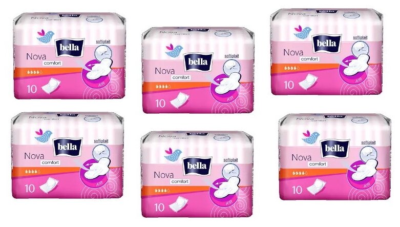 Bella Прокладки Classic Nova Comfort Soft, 10 шт, 6 уп.