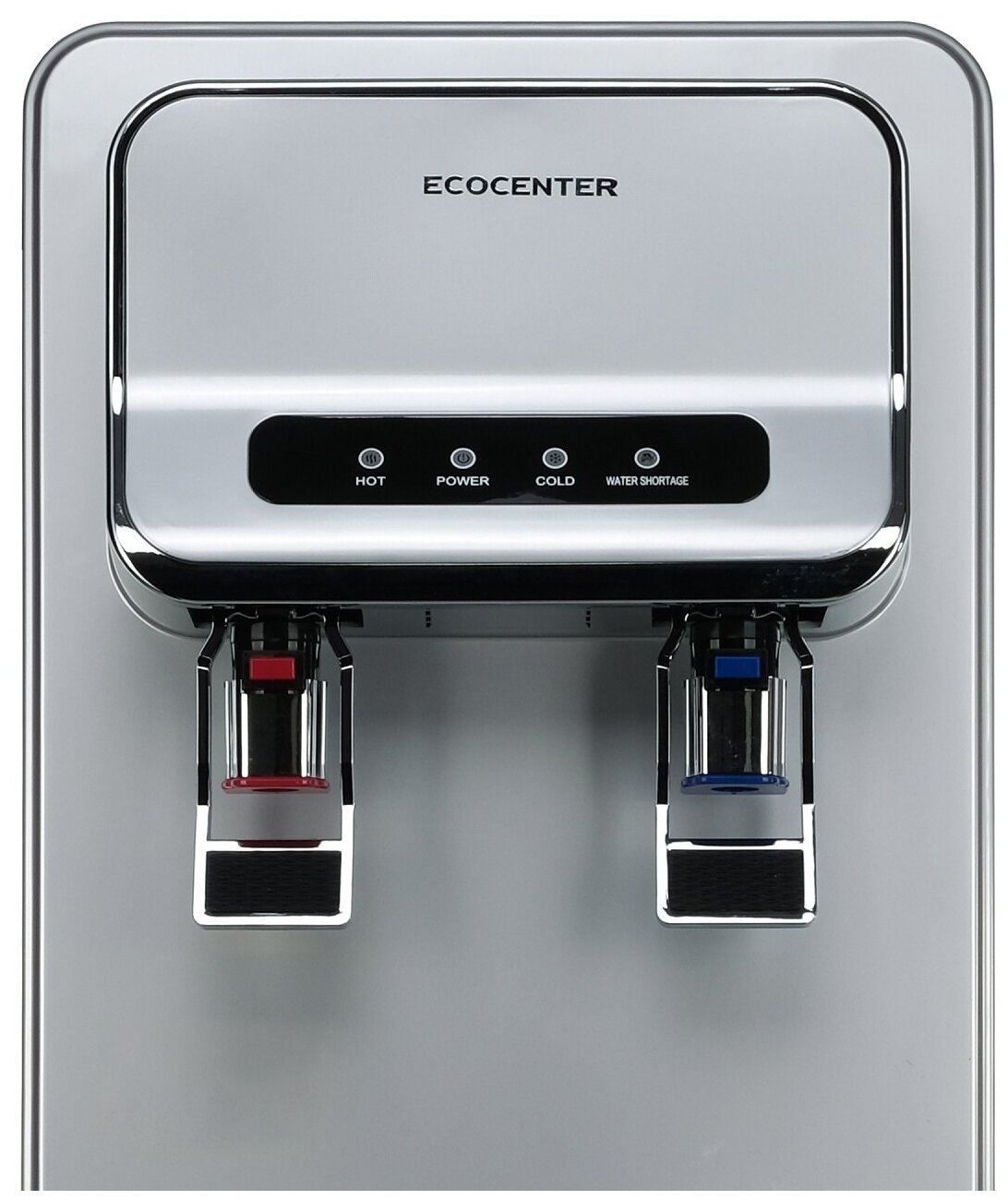 Кулер (диспенсер) для воды напольный с нагревом и электронным охлаждением ECOCENTER G-X106E с нижней загрузкой бутыли, серебро - фотография № 4