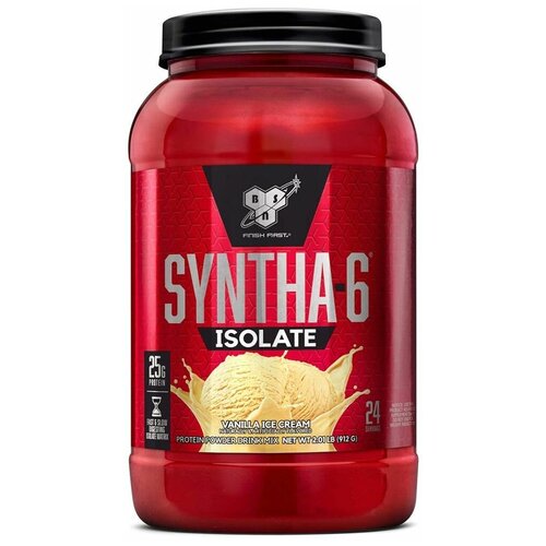 Изолят протеина BSN SYNTHA-6 ISOLATE 912 г / 2.01 LB, Ванильно-молочный коктейль протеин bsn syntha 6 isolate 1820 гр арахисовое масло печенье