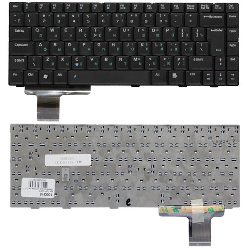 Клавиатура для ноутбука Asus V1A V1S V2 Series Г-образный Enter Черная без рамки PN K020662R1 844₽