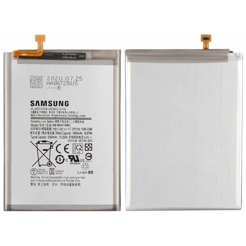 Аккумуляторная батарея EB-BA217ABY для Samsung Galaxy A02 / A022 / A12 / A125 / A21s / A217F аккумулятор samsung sm a022f galaxy a02 a047f a04s a125f a12 a127f a12 nacho a135f a13 a217f a21s eb ba217aby 5000 mah премиум