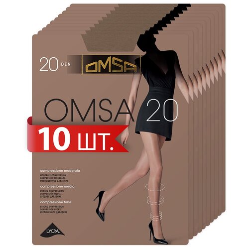 Колготки  Omsa New, 20 den, 10 шт., бежевый