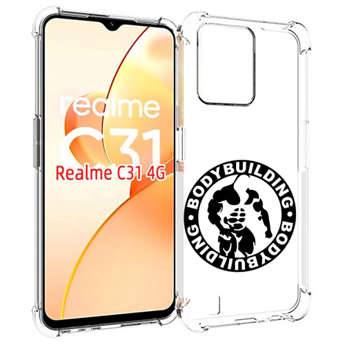 Чехол MyPads бодибилдинг для OPPO Realme C31 задняя-панель-накладка-бампер чехол mypads бодибилдинг для nokia c31 задняя панель накладка бампер