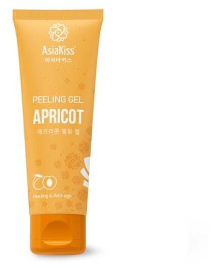 Пилинг-гель для лица AsiaKiss appricot peeling gel c экстрактом абрикоса 180мл Green COS - фото №2
