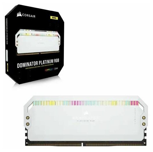 Оперативная память CORSAIR Dominator Platinum RGB White DIMM DDR5 32GB (2x16GB) 6200 MHz (CMT32GX5M2