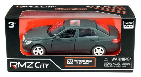 Машина металлическая RMZ City 1:32 Mercedes Benz E63 AMG, инерционная, черный матовый (554999M)