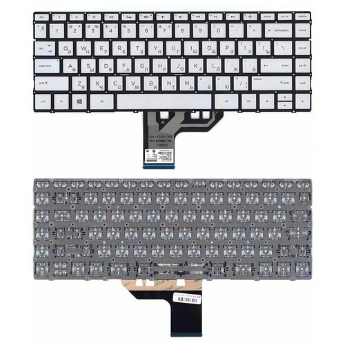Клавиатура keyboard SG-85400-XUA для ноутбука HP Spectre x360 13t-w000 13-w000 13-ac000 15-bl серебристая с подсветкой 1331₽