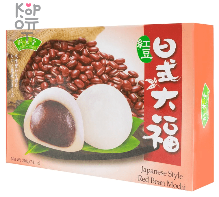 Моти Японские "Красная фасоль" (рисовое пирожное) Red Bean Mochi, Bamboo House, 210 г, Тайвань - фотография № 2