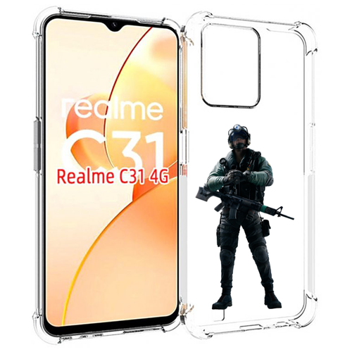 Чехол MyPads Tom-Clancy's-Rainbow-Six-2 для OPPO Realme C31 задняя-панель-накладка-бампер