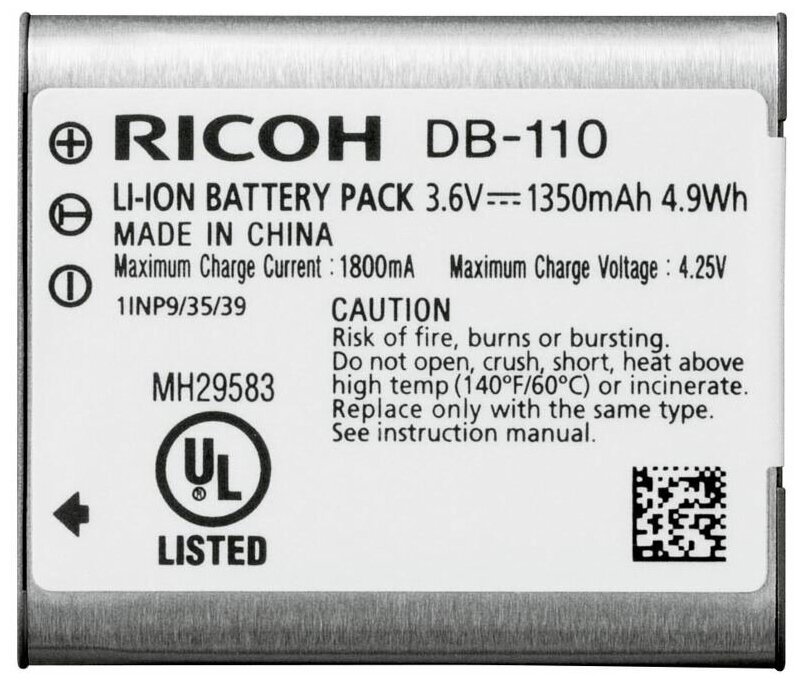 Аккумулятор Ricoh DB-110 для GR III и WG-6