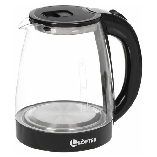 Чайник электрический Lofter C01 черный 2 л 1500 Вт скрытый нагревательный элемент стекло 107200₽