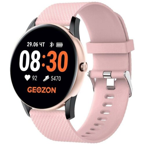 Geozon Смарт-часы Geozon Fly G-SM16PNK, уведомления, пульс, сон, давление, кислород, розовые