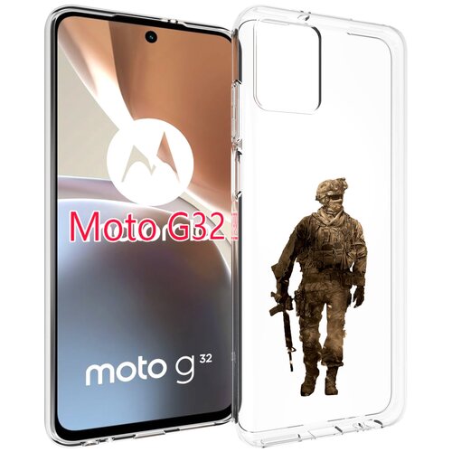 Чехол MyPads call-of-duty мужской для Motorola Moto G32 задняя-панель-накладка-бампер