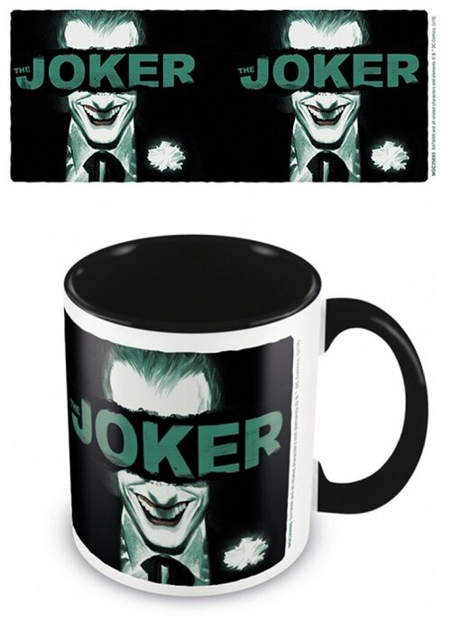 Кружка DC The Joker (Put on a Happy Face) Black Coloured Inner Mug MGC25693