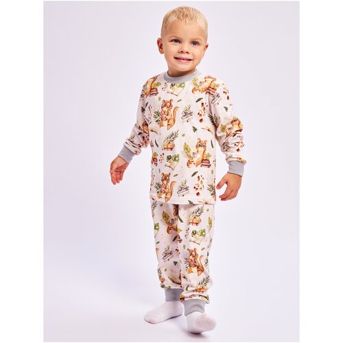 фото Пижама arzer studio, брюки, брюки с манжетами, размер 122, серый