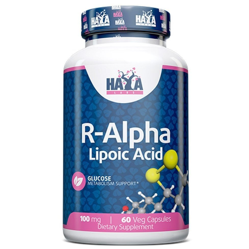 Альфа-липоевая кислота Haya Labs R-Alpha Lipoic Acid 100mg. 60 капс