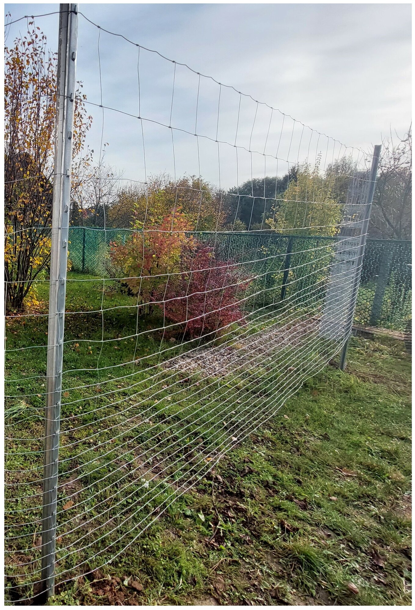 Забор из шарнирной сетки своими руками