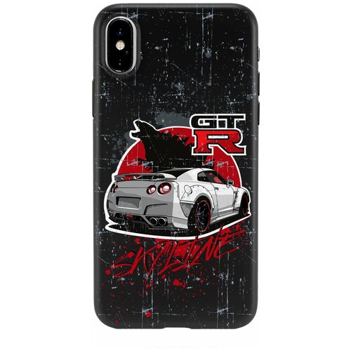 Силиконовый чехол Mcover для Apple iPhone X с рисунком Машина Nissan GTR Skyline силиконовый чехол mcover для apple iphone x с рисунком крутая машина