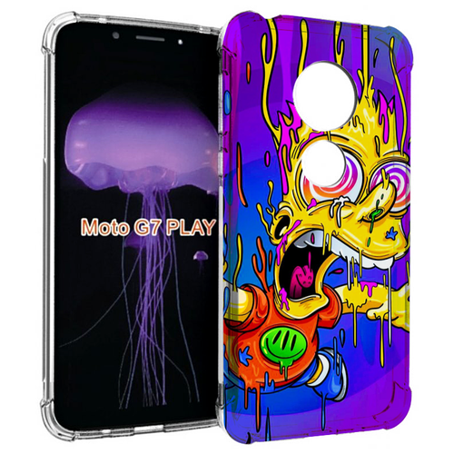 Чехол MyPads Барт-арт-стрит для Motorola Moto G7 Play задняя-панель-накладка-бампер
