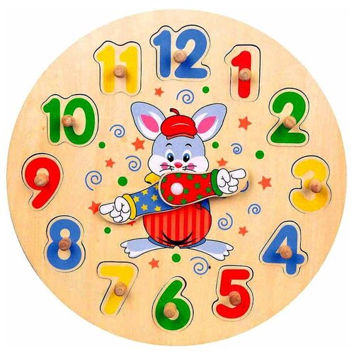 Игра "Часы-пазл" Клоун (D=30см) в пленке