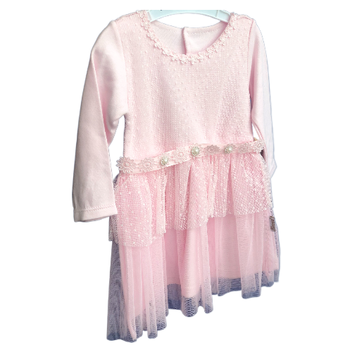 Розовое платье для малышки, 12 мес., 80 см