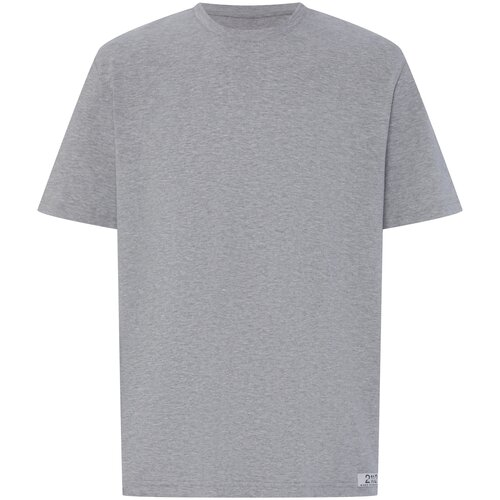 фото Хлопковая футболка серого цвета 21dot12