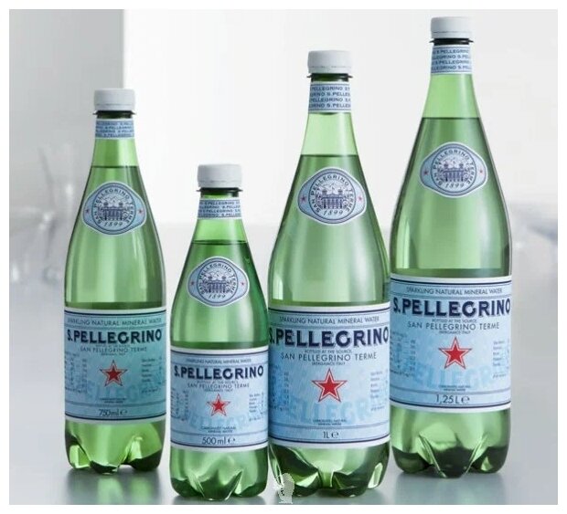 Вода минеральная San Pellegrino (Сан Пеллегрино) 24 шт. по 0.5 л, газированная, пэт