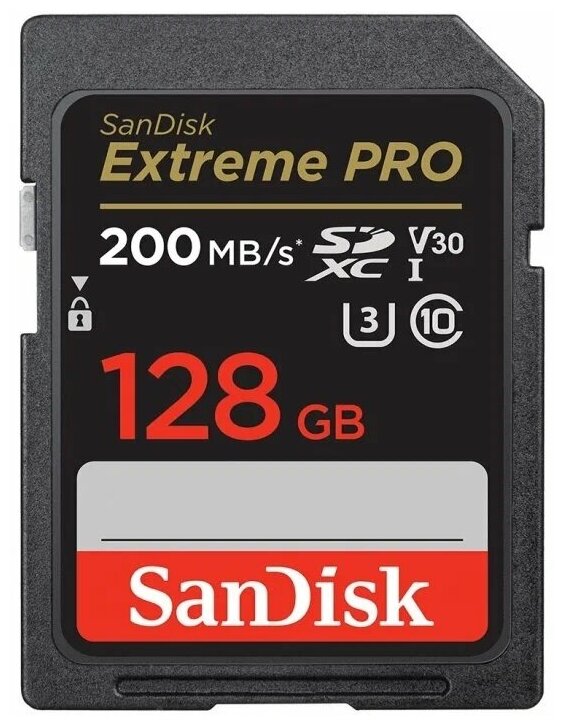 Карта памяти SanDisk SDXC 128GB Extreme Pro UHS-I V30 U3