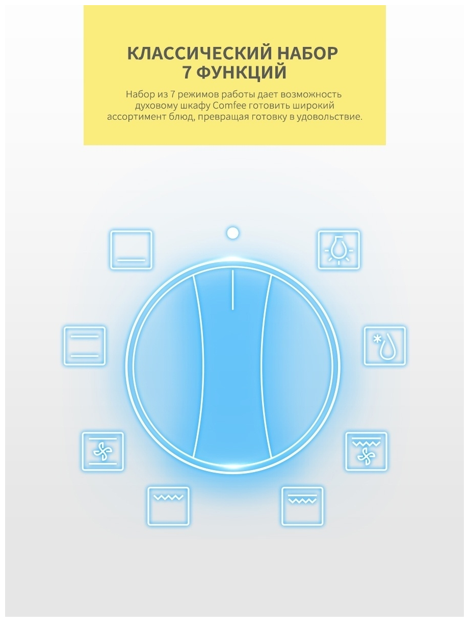 Встраиваемый электрический духовой шкаф Comfee CBO710GW
