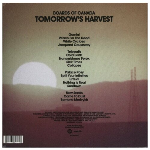 Boards Of Canada Виниловая пластинка Boards Of Canada Tomorrow's Harvest