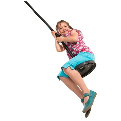 Качели - диск (алюминиевый сердечник, прорезиненный) на цепи в оплётке