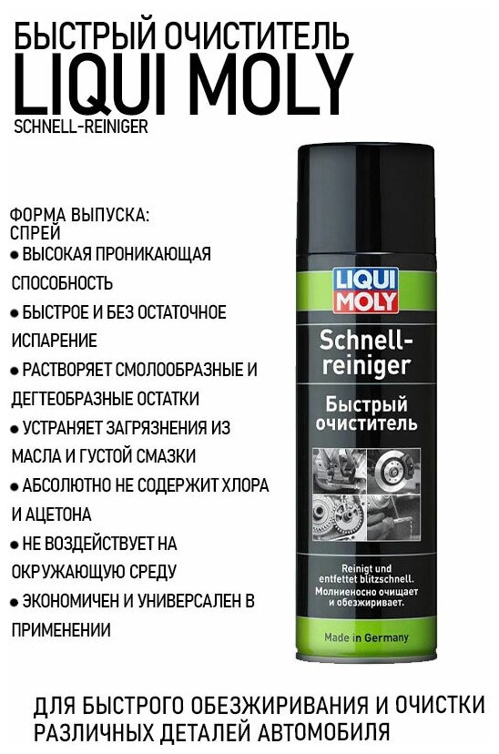 Очиститель LIQUI MOLY Schnell-Reiniger Spray