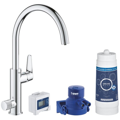 Grohe Однорычажный смеситель для кухни Grohe Blue Pure 33249 000 (33249000) смеситель для мойки grohe blue 33251000