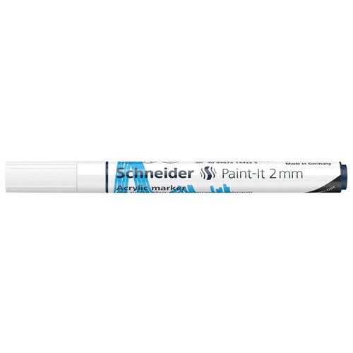 Маркер акриловый Schneider Paint-It 310 2мм пулевидный белый 120149 1 шт 827₽