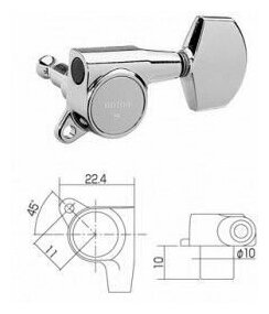 Gotoh SG381-01-C колки 3+3, хром schaller large