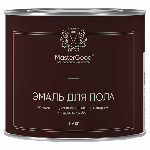 Эмаль для пола Master Good красно-коричневая, 1,9 кг