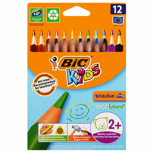 Карандаши цветные утолщенные BIC 