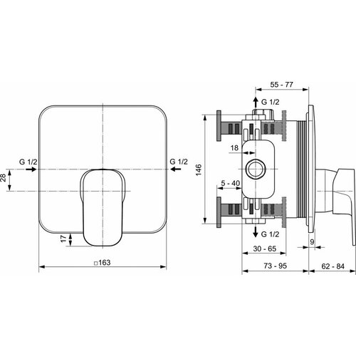 Смеситель Ideal Standard Tonic II A6339AA для душа