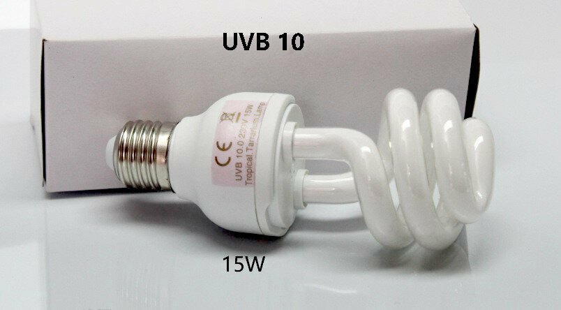 фото Лампа ультрафиолетовая 10.0 для черепах, птиц, рептилий компакт E27 (без фирменной коробки)