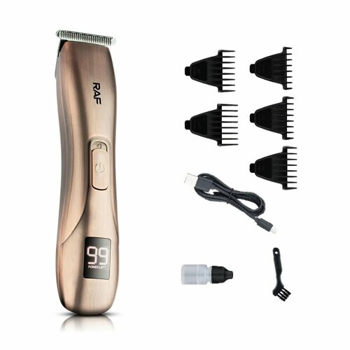 Машинка для стрижки волос от RAF модель R470 5 сменных насадок Ножницы и расческа в комплекте LCD дисплей 177000₽