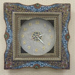 Настенные часы Персидский базар "Перламутр", деревянные, диаметр 51см, 3,5кг